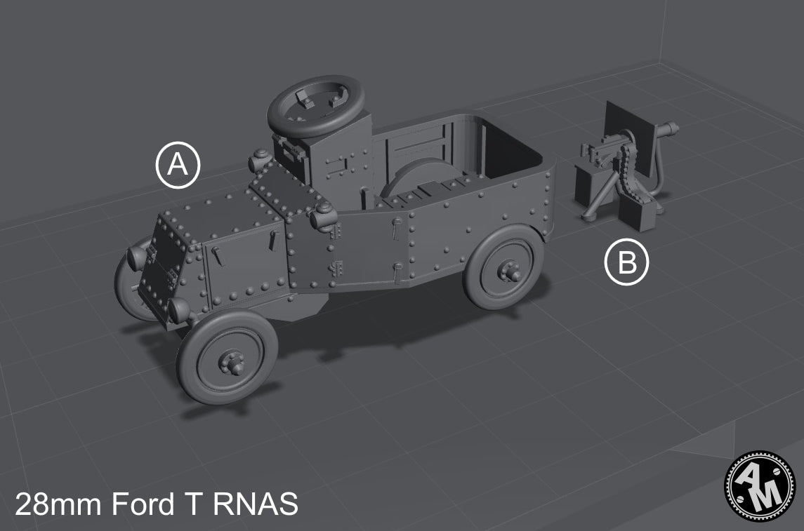 WW1 britisches gepanzertes Fahrzeug Ford T RNAS