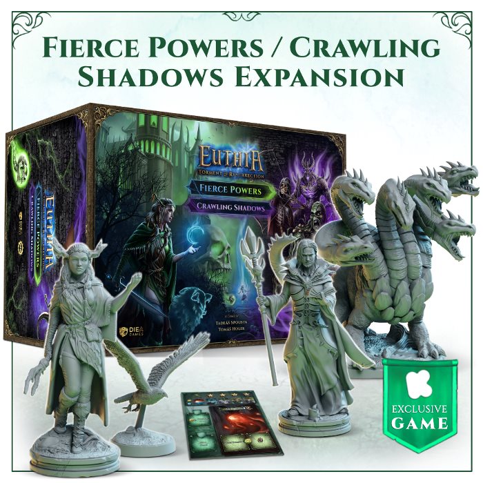 Euthia Resurrected Fierce Powers &amp; Crawling Shadows Combo Expansion (2-in-1!) Kickstarter Edition English Stretch Goals KS Exclusives