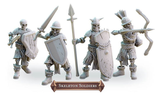Skeleton Fighter Set from Instant Encounters Kickstarter for Boardgames, RPG and Painter by Hexy Studio