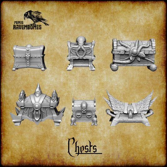 Chests, Treasure Chests from RavenBones Miniatures