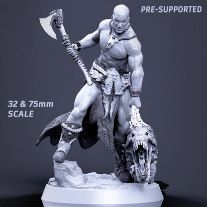 Boneflesh Warrior + Trophy Fantasy by Printomancer3d
