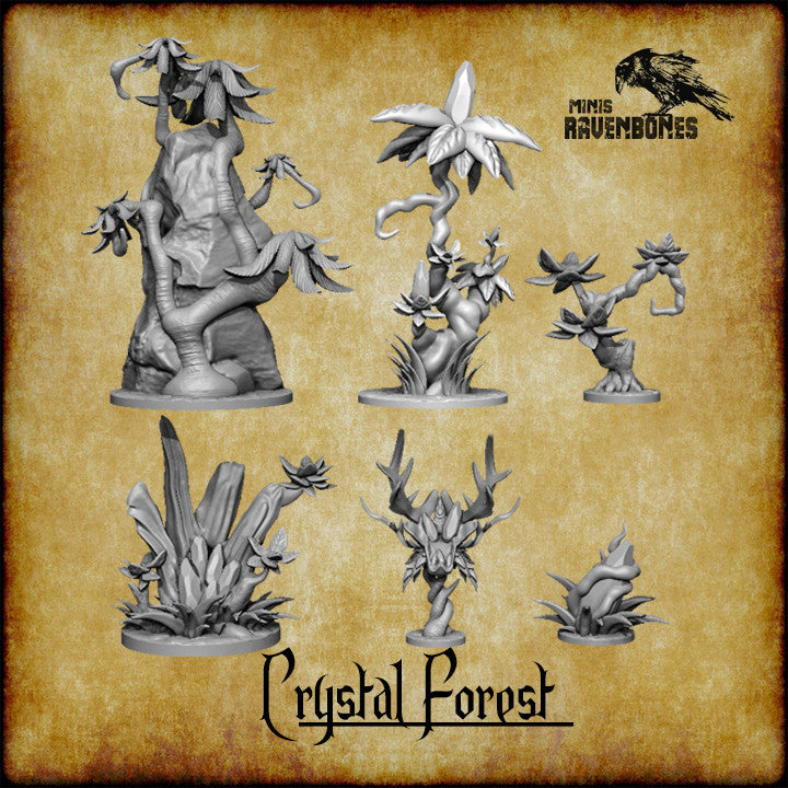 Crystal Forest Set by RavenBones Miniatures