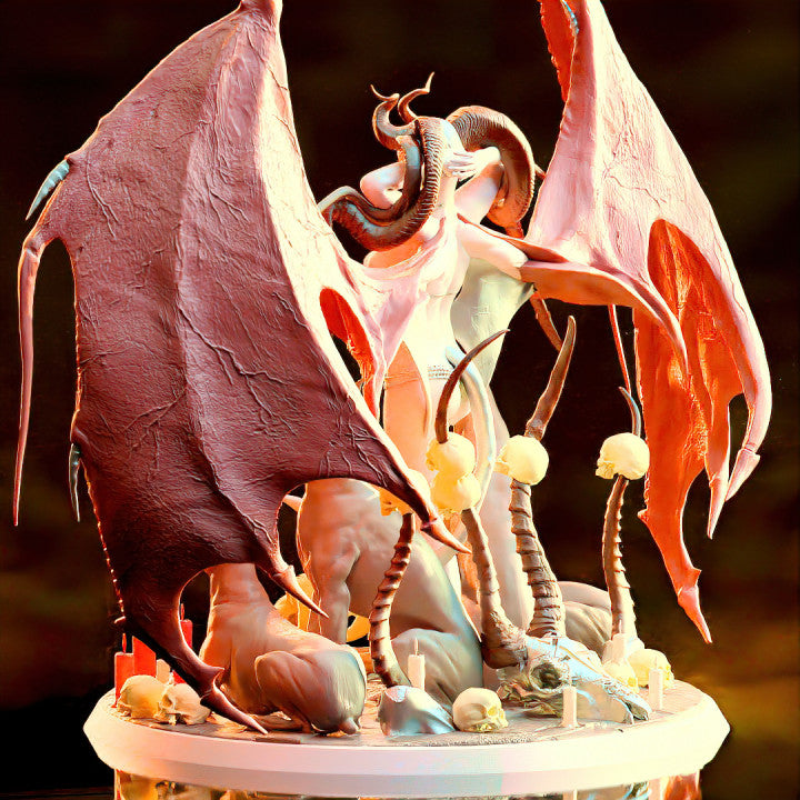 Lilith demon with dogs Fantasy Printomancer 3D