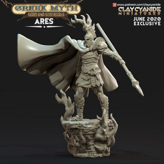 Kriegsgott Ares  aus den Griechische Götter & Göttinnen Set von Clay Cyanide Miniatures