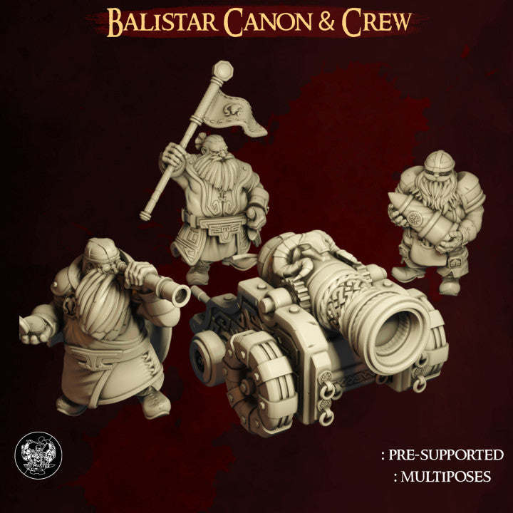 Dwarves Balistar + Crew High Elves vs Dwarves The Master Forge DnD RPG Tabletop