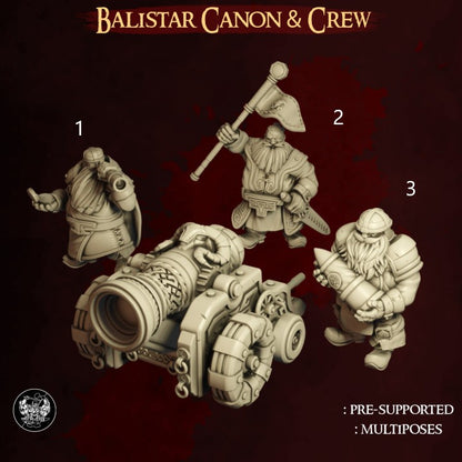 Dwarves Balistar + Crew High Elves vs Dwarves The Master Forge DnD RPG Tabletop