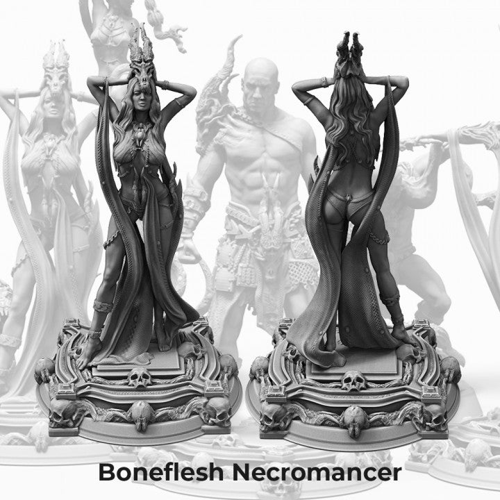 Boneflesh Necromancer Fantasy Printomancer 3d