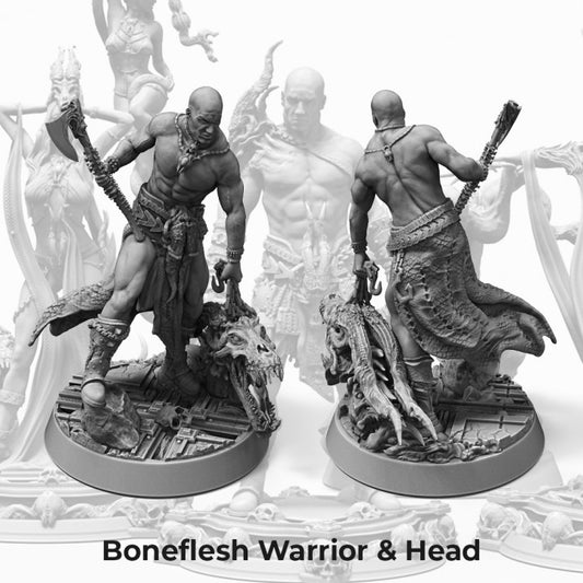 Boneflesh Warrior + Trophy Fantasy von Printomancer3d