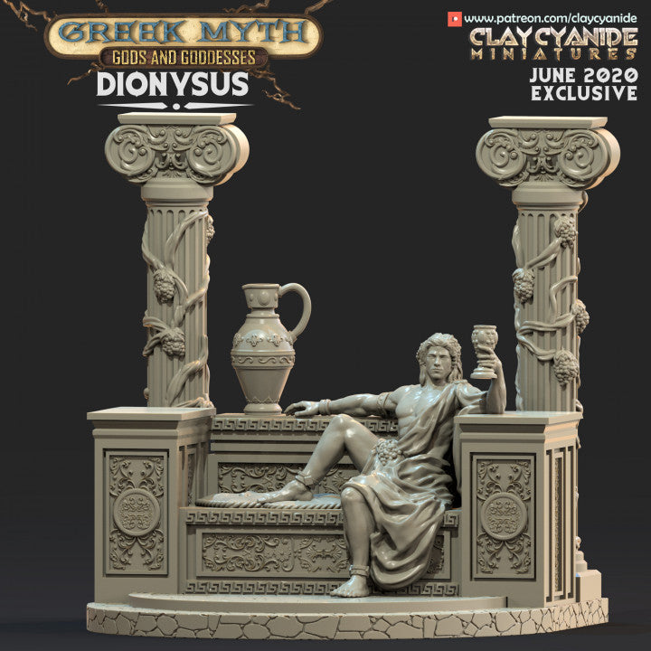 Gott Dionysus  aus den Griechische Götter & Göttinnen Set von Clay Cyanide Miniaturen
