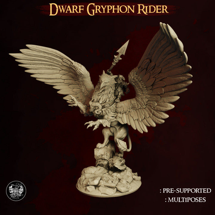 Dwarves Gryphon Rider High Elves vs Dwarves The Master Forge DnD RPG Tabletop