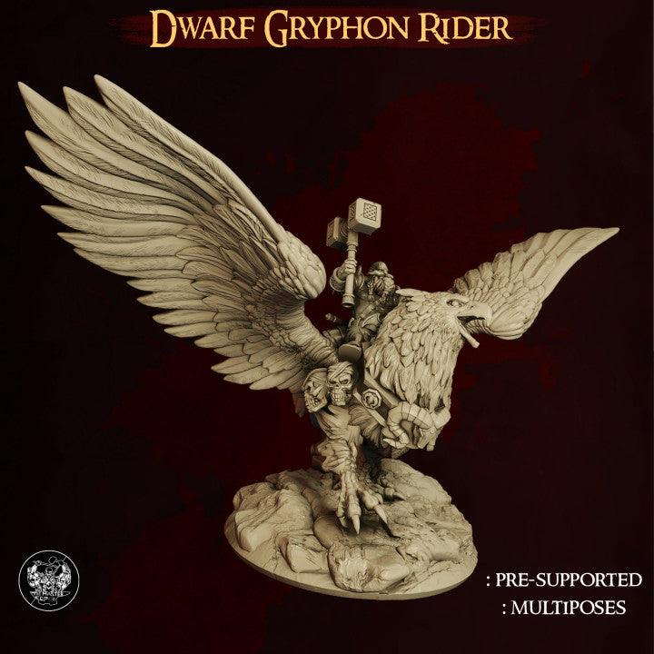 Dwarves Gryphon Rider High Elves vs Dwarves The Master Forge DnD RPG Tabletop