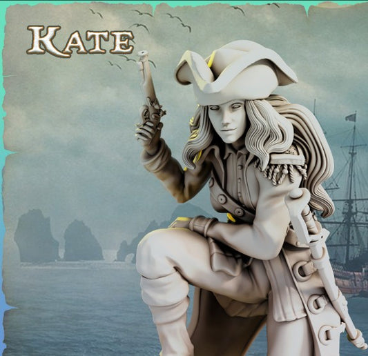 Kate Pirate Girls Ravi DnD Dungeons and Dragons Tabletop Wargame Miniature RPG NPC 3D