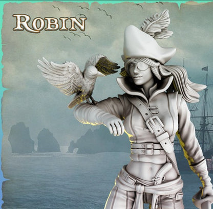 Robin Pirate Girls Ravi DnD Dungeons and Dragons Tabletop Wargame Miniature RPG NPC 3D