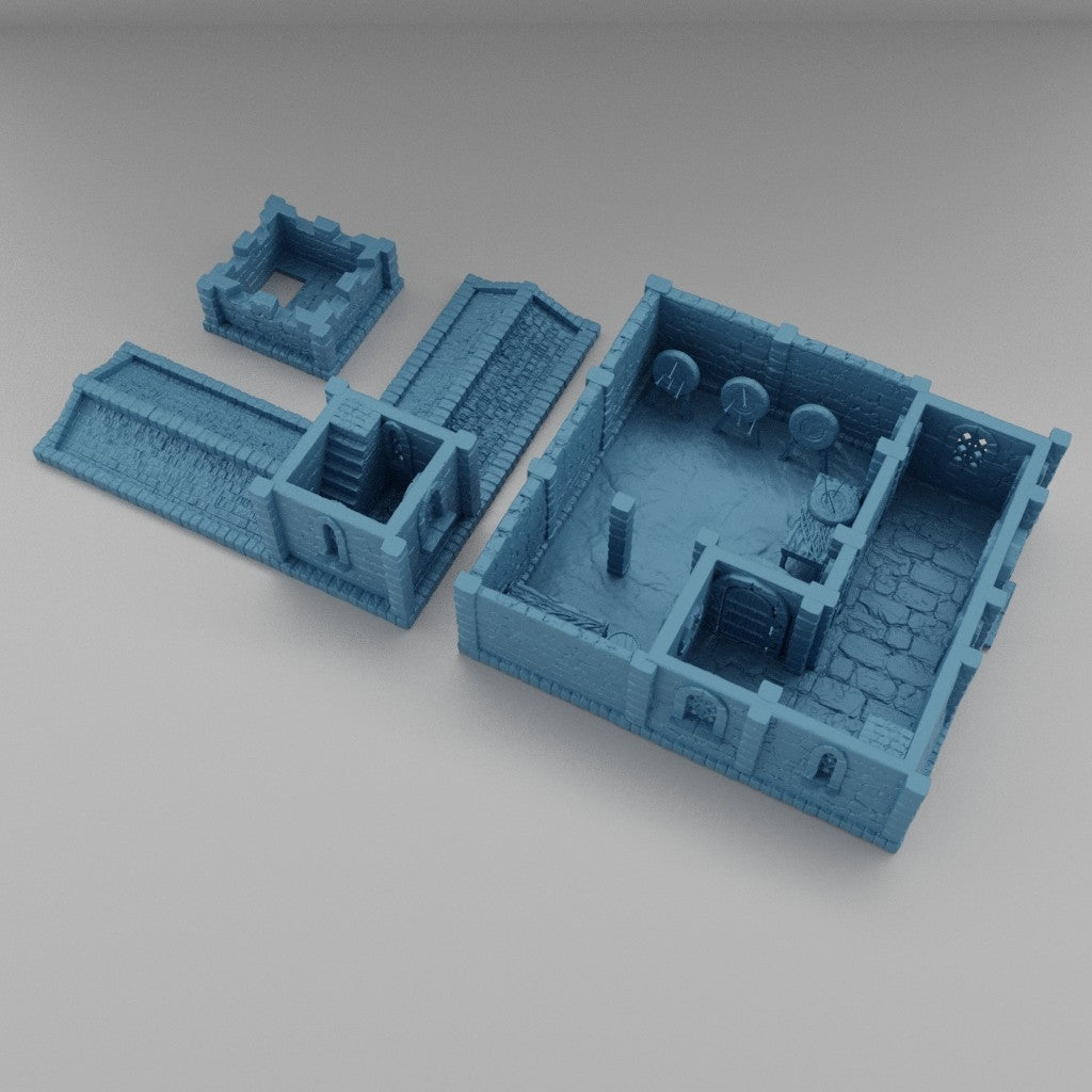 Bogenschießstand Mittelalter 3D Terrain Gebäude Miniature Land DnD RPG Tabletop