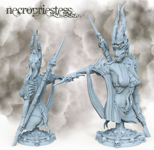 Boneflesh Necro Priestess Büste aus dem Set Fantasy Busts von Printomancer3d