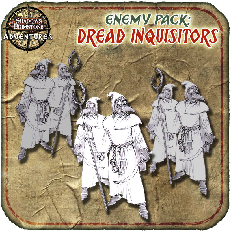 Shadows of Brimstone: Crimson Hand Dread Inquisitors Enemy Pack englische Ausgabe