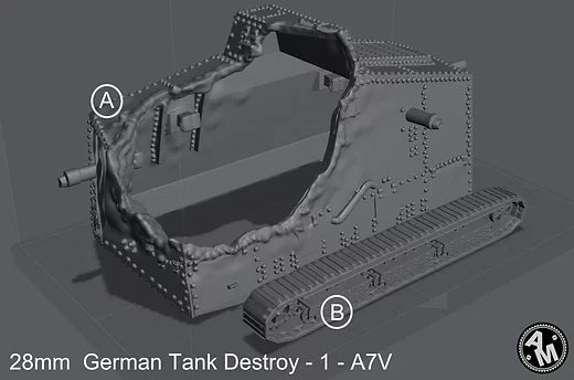 WW1 deutscher Sturm Panzer A7V