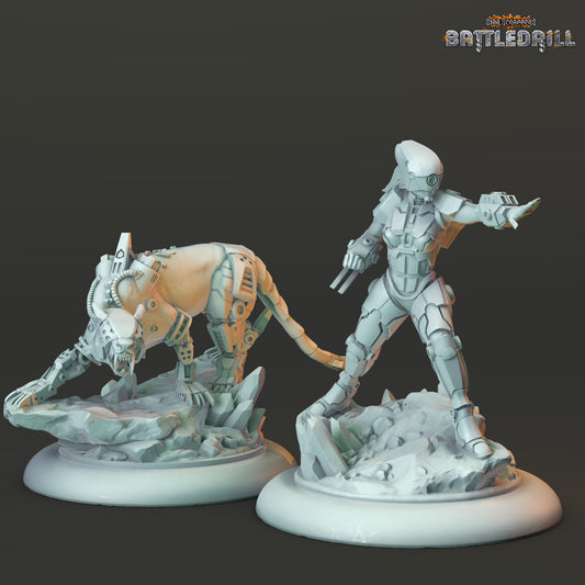 Beastmaster + Neurobeast Bioss Fraktion Battledrill Kickstarter Brettspiele, Rollenspiel Maler