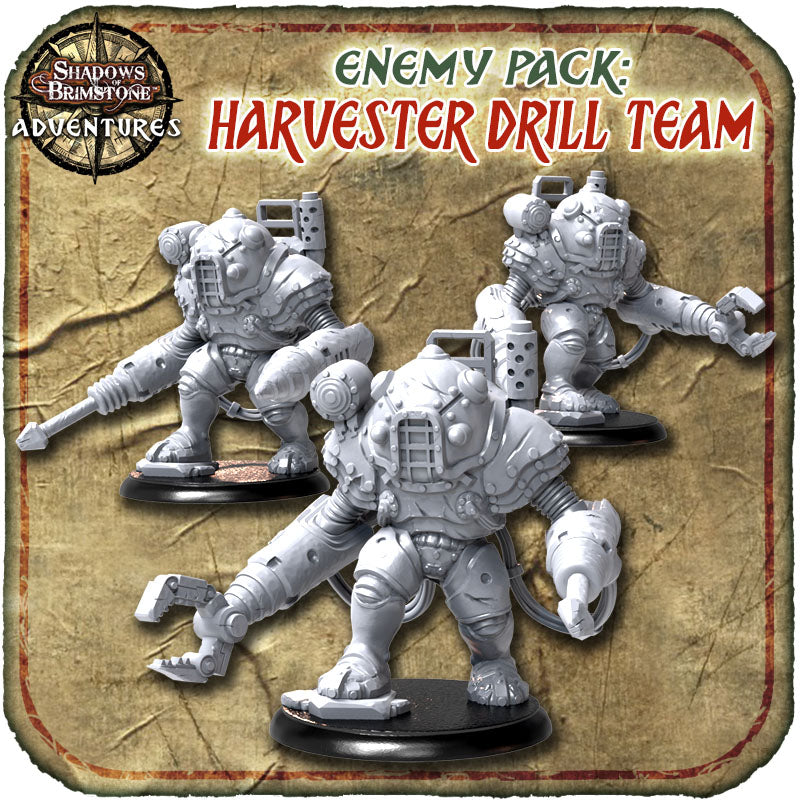 Shadows of Brimstone: Harvester Drill Team Enemy Set English Edition