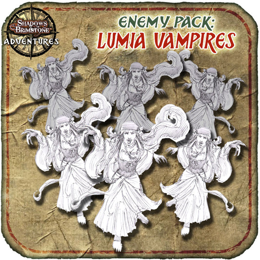 Shadows of Brimstone: Lumia Vampires Enemy Set English Edition