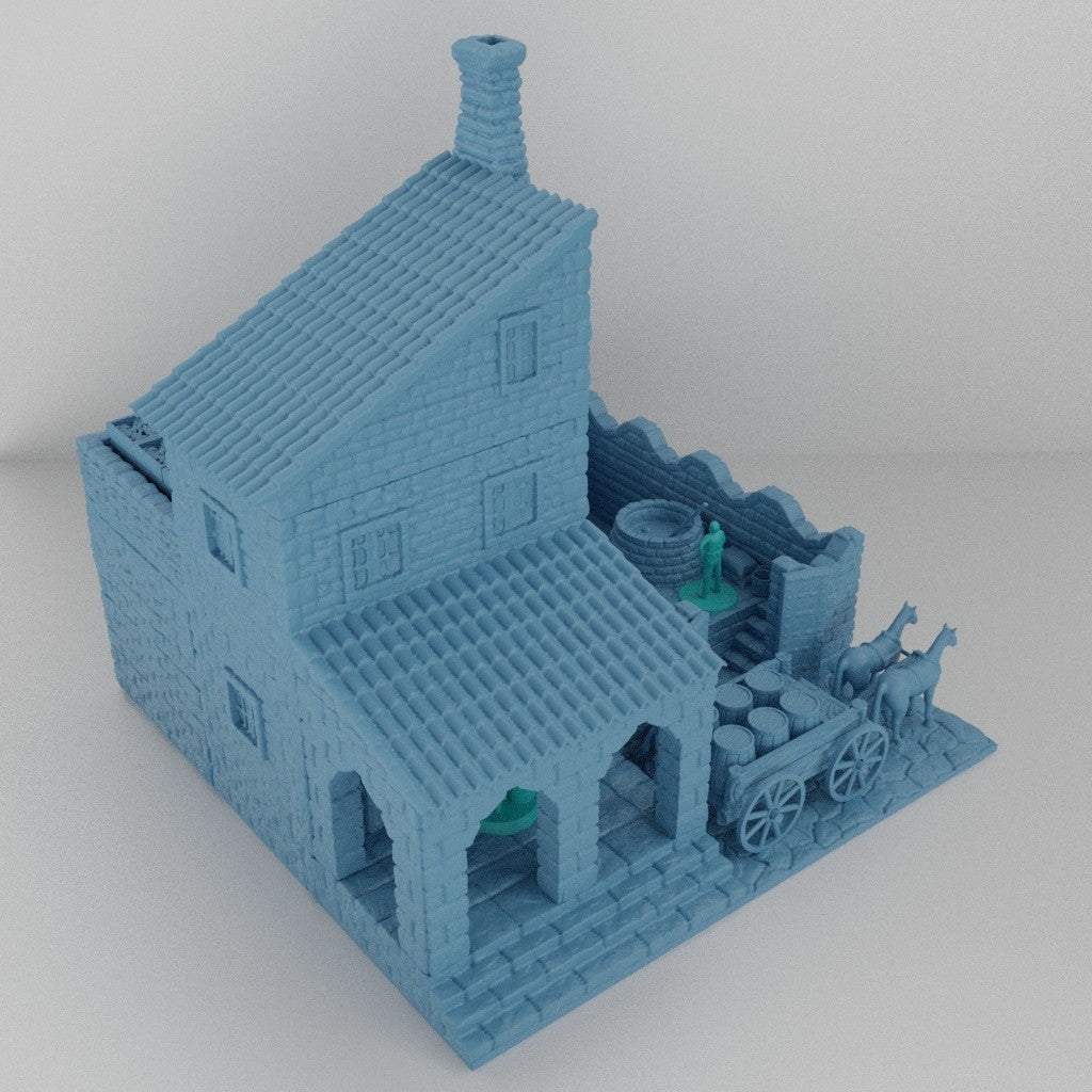 Brauerei Mittelalter 3D Terrain Gebäude Miniature Land DnD RPG Tabletop