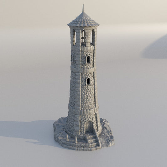 Lighthouse Medieval 3D Terrain Building Miniature Land DnD RPG Tabletop