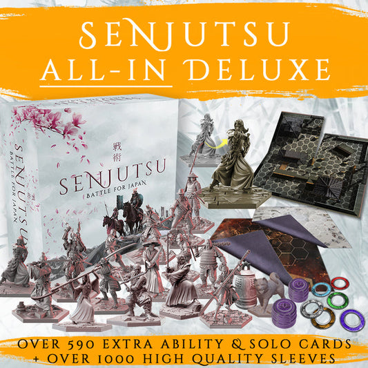 Senjutsu: Battle for Japan All In German Kickstarter Edition + Stretchgoals + Kickstarter Exclusives + Ink-drop