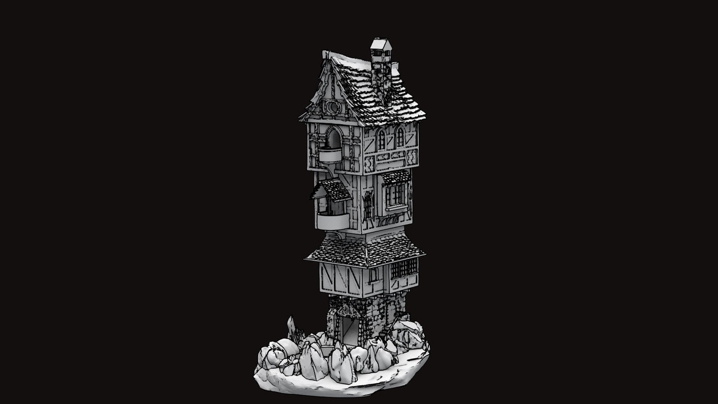 Dice tower The Barons Manse from the Fantasy Dice Towers Set by Create3D