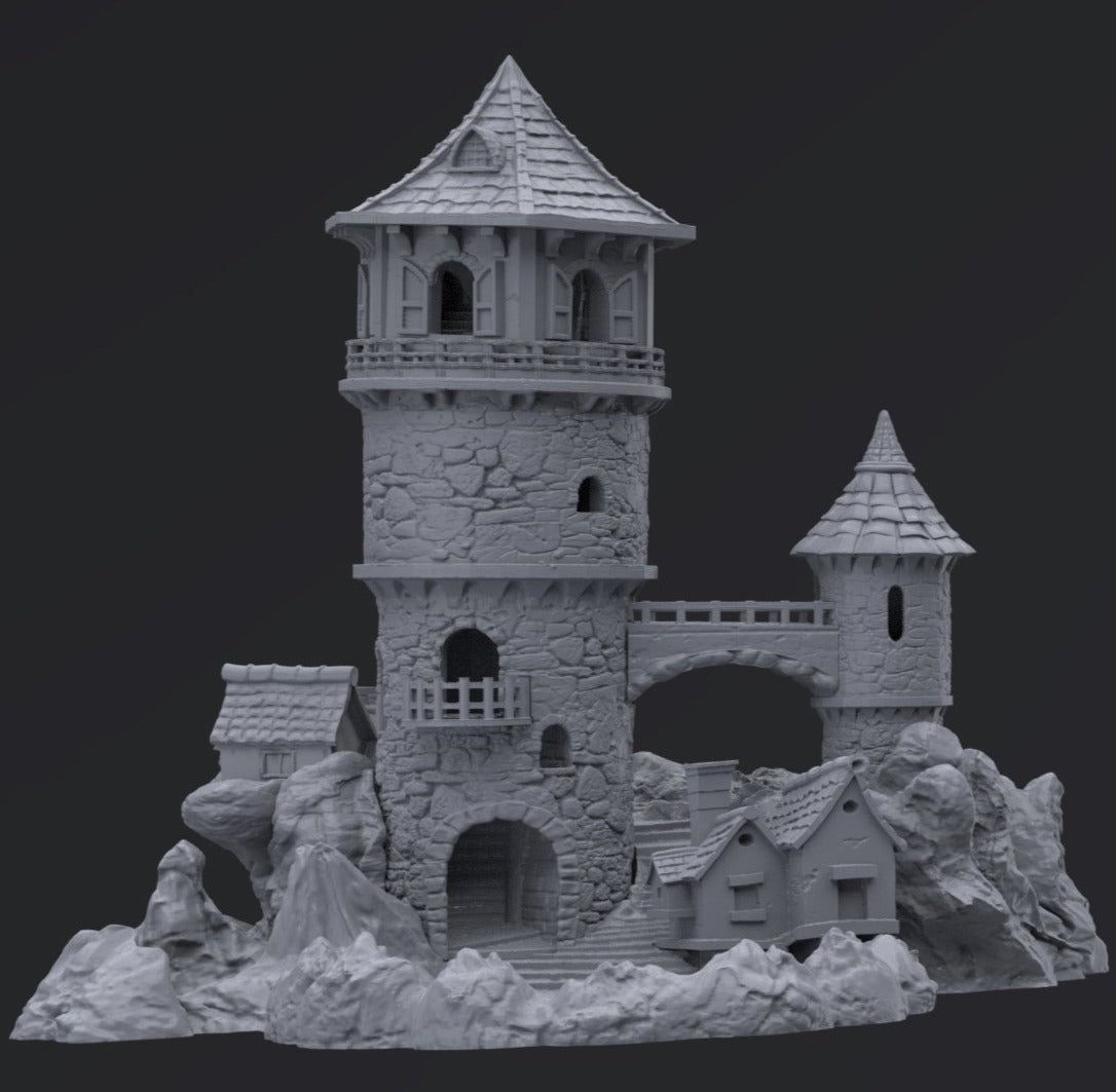 Dice Tower Ruined Keep from the Fantasy Dice Towers Set by Create3D