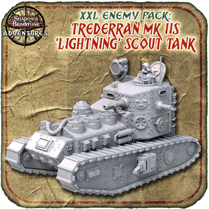 Shadows of Brimstone: Trederran MK IIS `Lightning` Scout Tank XXL Enemy Pack English Edition