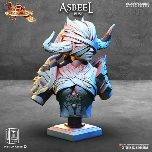 Asbeel Bust from the Angels - Before the Fall set by Clay Cyanide Miniatures