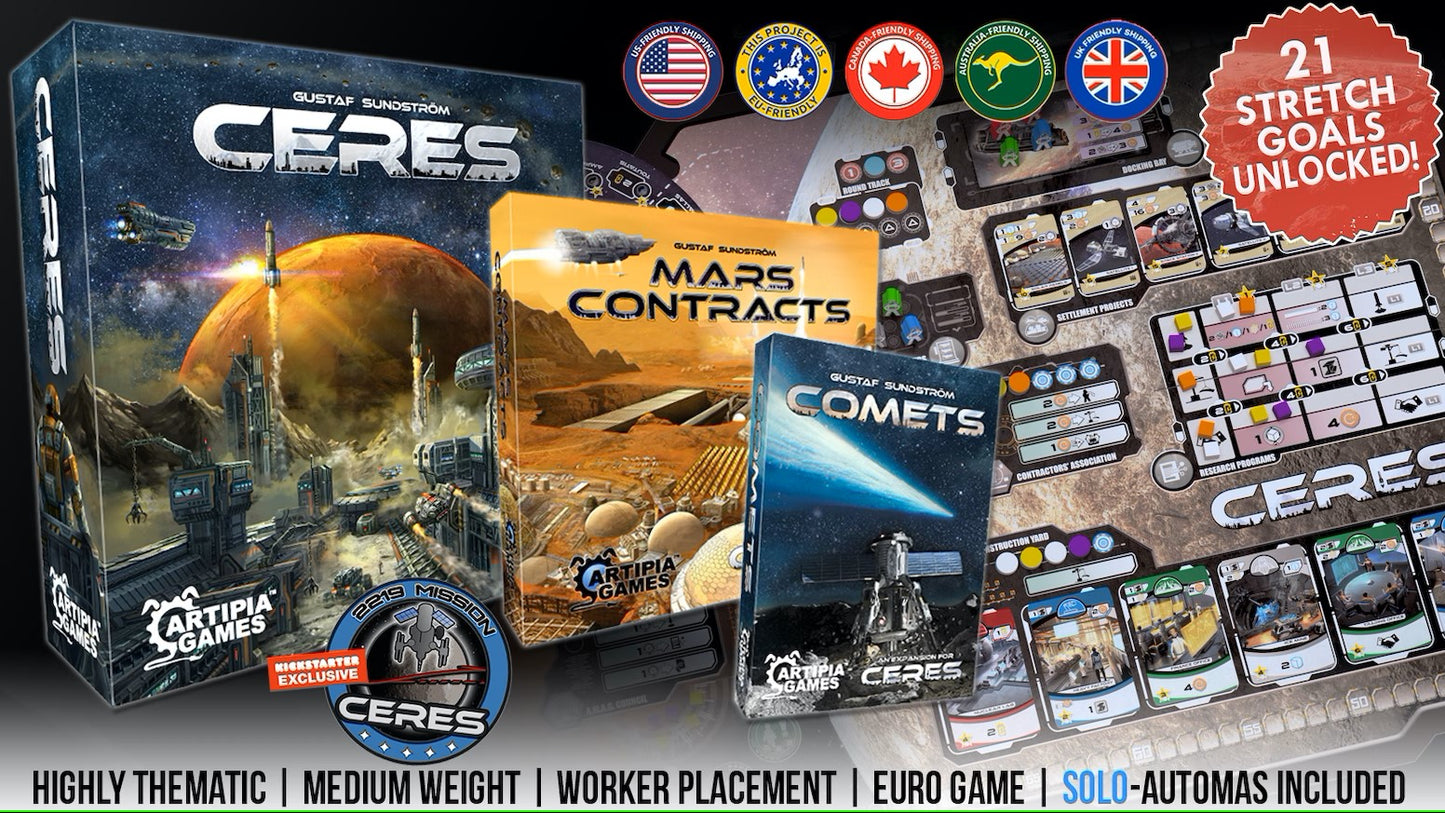 Ceres English Kickstarter + Stretchgoals/KS Exclusives + Extensions Gameplay All-In