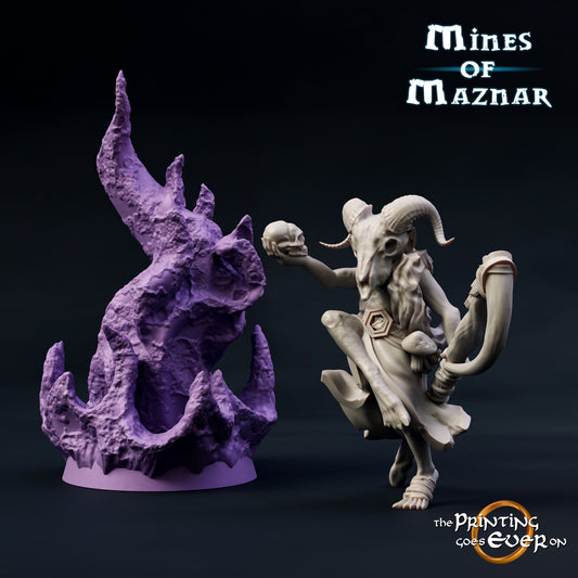 Goblin shaman with spells from Mines of Maznar