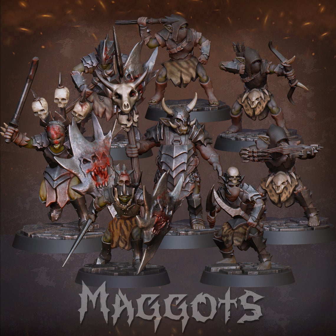 Maggots / Orcs from The Mines: Flames of War by The Mines