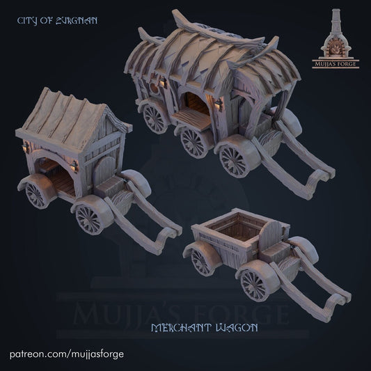Kaufmann Händler Wagen Haus RPG  Mujjas Forge City of Zurgnan