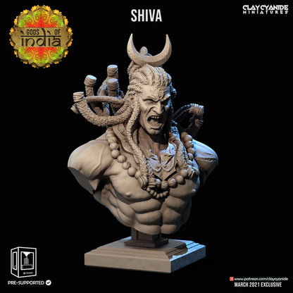 Gott Shiva Büste von Clay Cyanide Miniatures