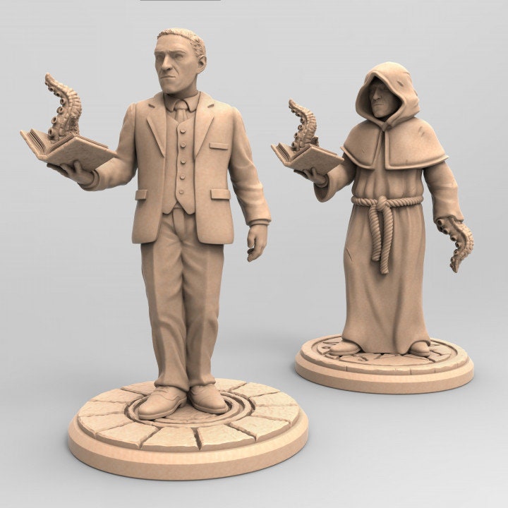 Lovecraft und Kultisten aus dem Innsmouth Ermittler Set von Adaevy Creations - DnD - Dungeons and Dragons - Figur - Tabletop - 3D