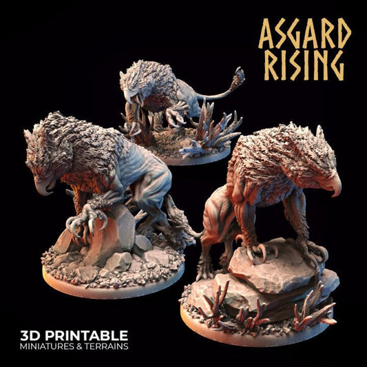 Keythong, Bestie, Asgard Rising, DnD, RPG, Tabletop, 3D gedruckte Miniaturen