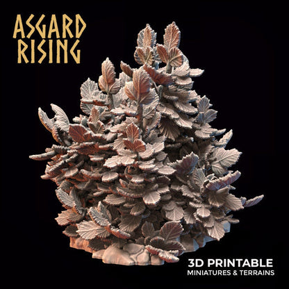 Hazelnut Bush Shrub Asgard Rising 3D Printed Miniatures RPG, DnD