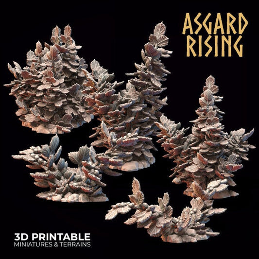 Haselnuss Busch Strauch Asgard Rising 3D gedruckte Miniaturen RPG, DnD