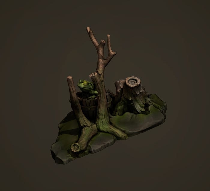 Frosch Scatter StoneAxe Miniatures 3D DnD Tabletop RPG  Dungeons and Dragons Figur Miniature  Tiere