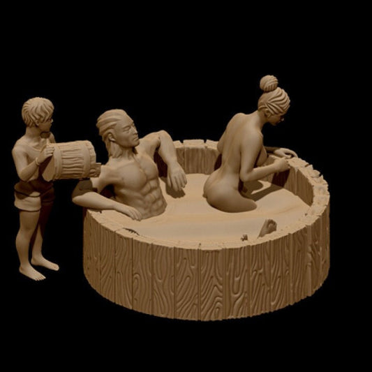 Badeszene Wanne The Sins Workshop DnD Dungeons and Dragons Tabletop Wargame Miniature RPG NPC 3D Szenarie