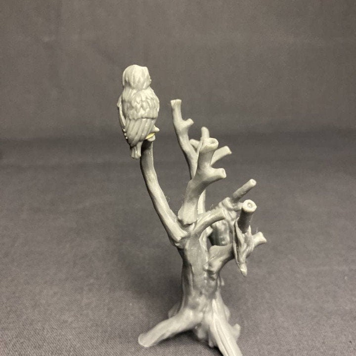 Eule Baum StoneAxe Miniatures 3D DnD Tabletop RPG  Dungeons and Dragons Figur Miniature  Tiere