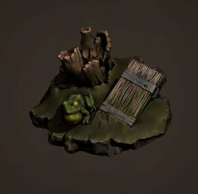 Frosch Scatter StoneAxe Miniatures 3D DnD Tabletop RPG  Dungeons and Dragons Figur Miniature  Tiere