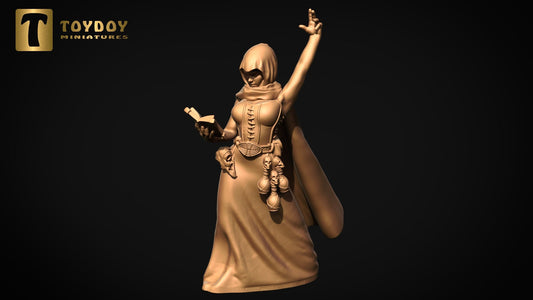 Latifa Zauberin Fantasy Frauen Toy Doy DnD Dungeons and Dragons Tabletop Wargame Miniature RPG NPC 3D