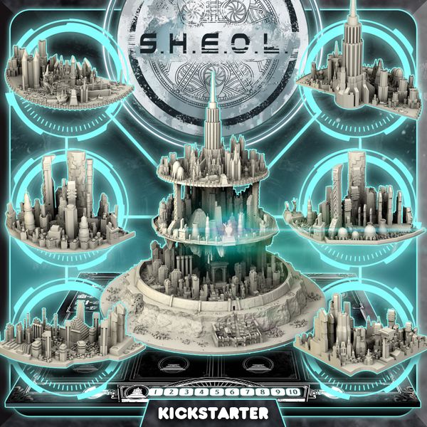 Sheol: Grundspiel + Land of the Nights Miniature Pack englisch Kickstarter Ausgabe+ Stretchgoals + Kickstarter Exclusives