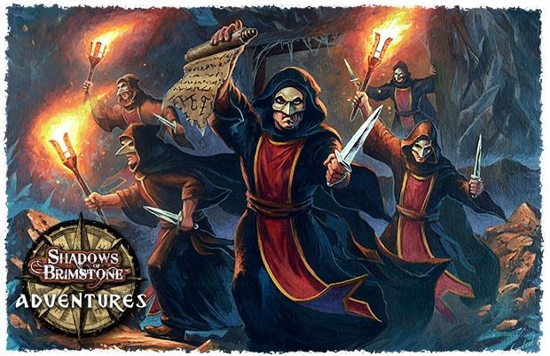 Shadows of Brimstone: Crimson Hand Dark Acolytes Enemy Pack English Edition