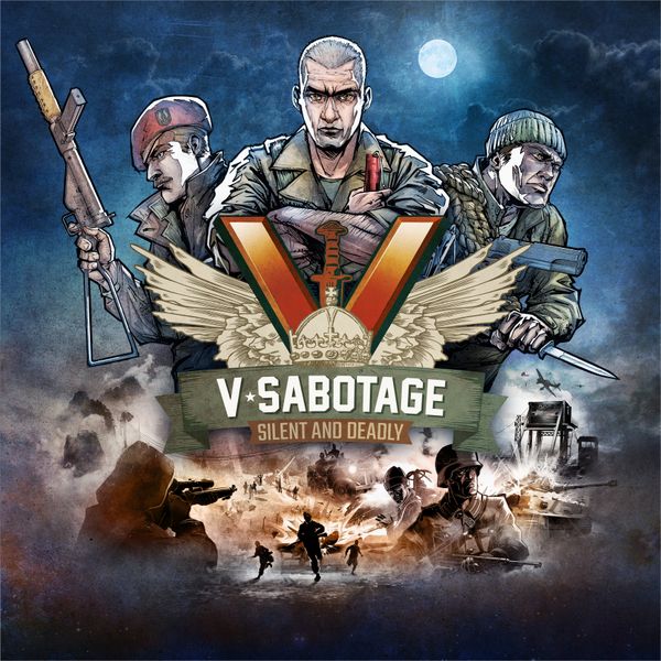 V-Sabotage Deluxe Grundspiel Upgrade Pack englische Kickstarter Ausgabe Triton Noir