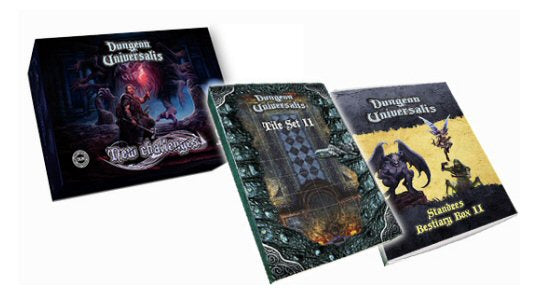 DUN Dungeon Universalis New Challenges Expansion + Tiles/Standees 2 englische Kickstarter Ausgabe + Stretchgoals/KS Exclusives