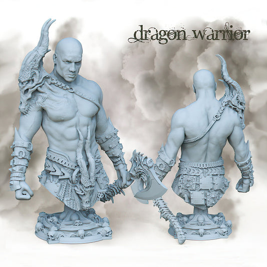 Dragon Warrior Büste aus dem Set Fantasy Busts von Printomancer3d